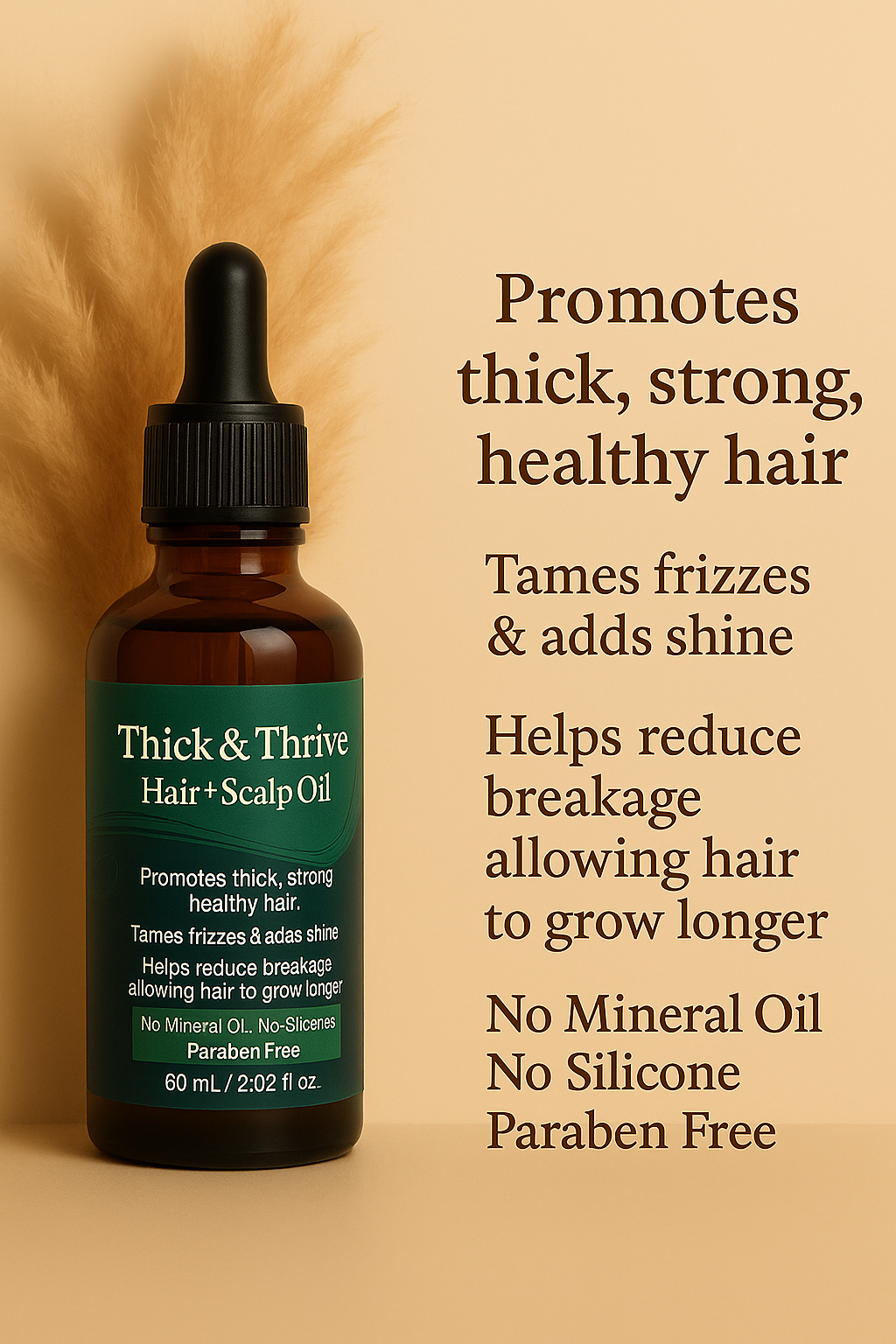 Thick & Thrive Hair + Scalp Oil Banner